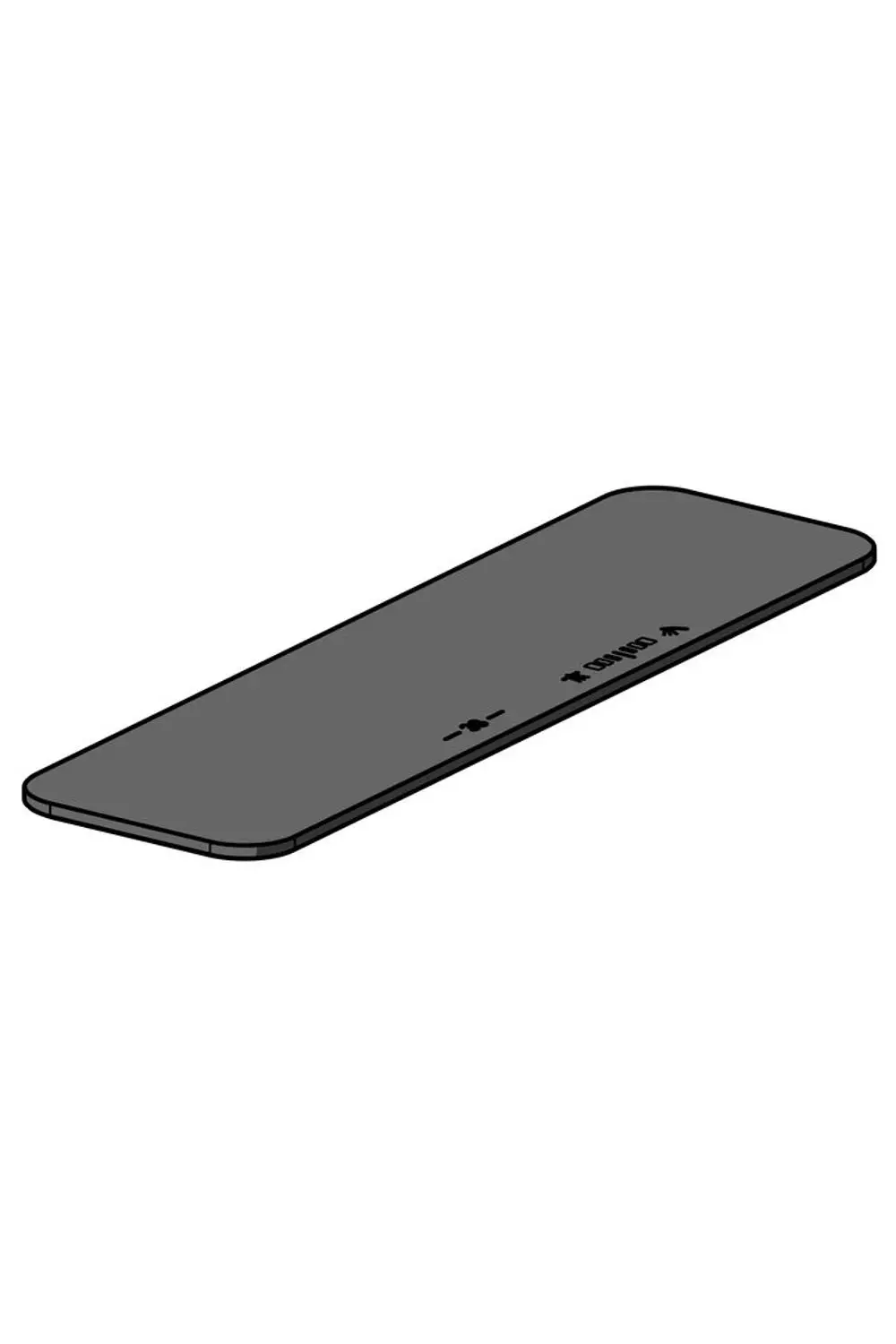 Graue, flache Plattenoberfläche, gezeigt in neutralem Design. Die Deckplatte könnte Teil eines Möbelstücks von HANSA sein.